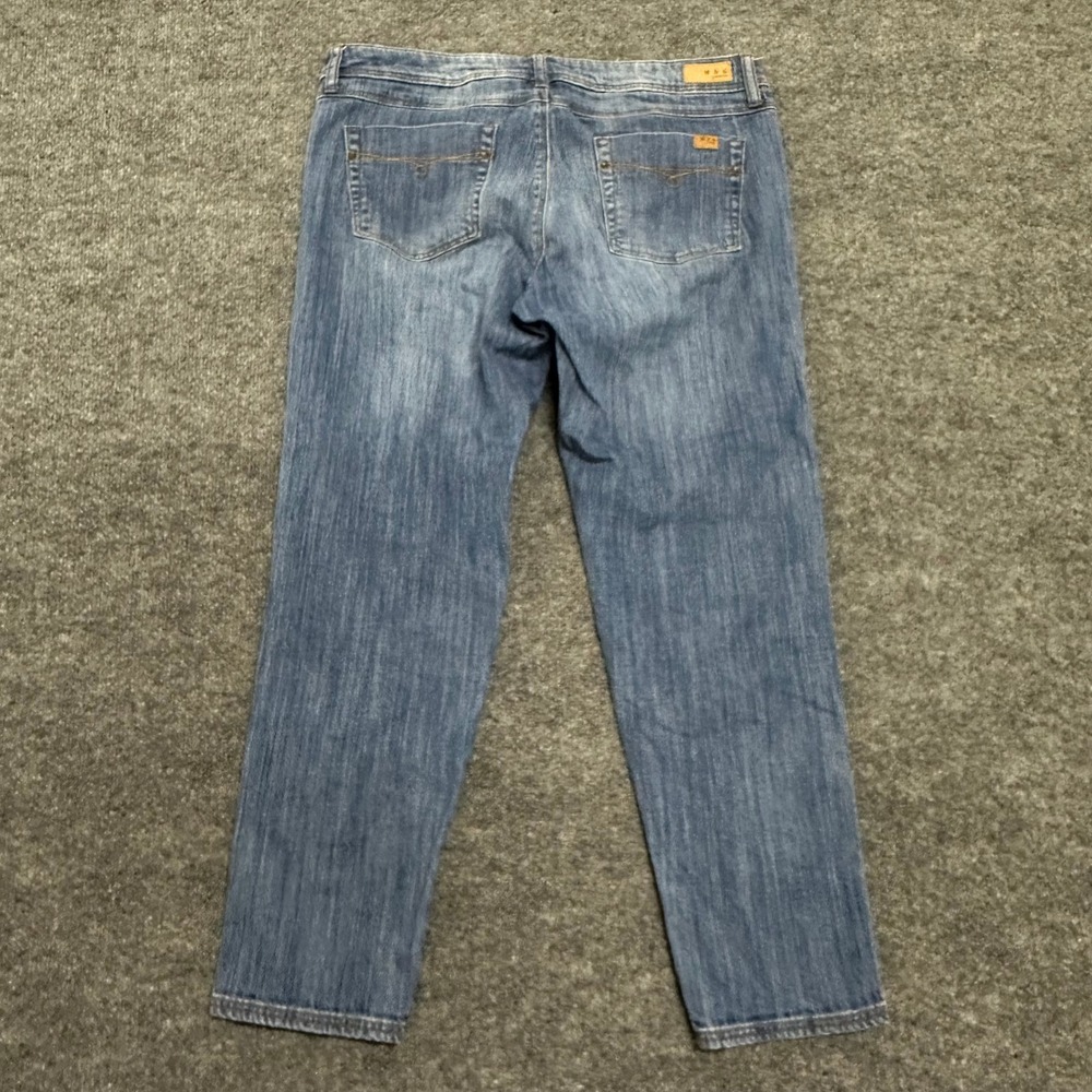 Mango Jeans Womens Size 14 Blue Straight Leg Medium Wash Denim Casual Mid Rise - Picture 3 of 9